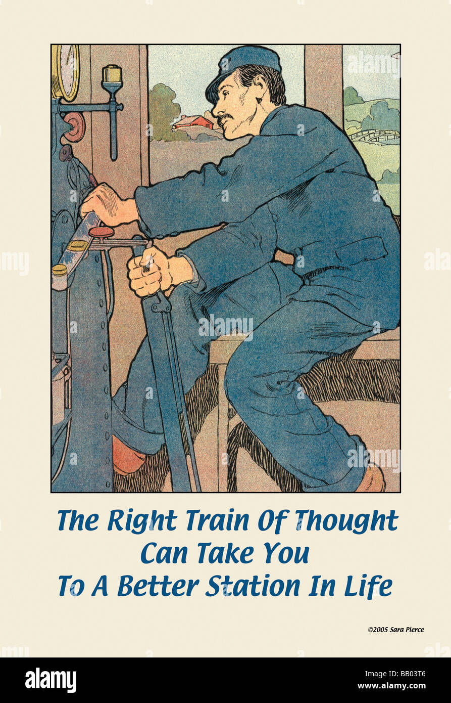 The Right Train of Thought Can take you to a better station in Life Stock Photo