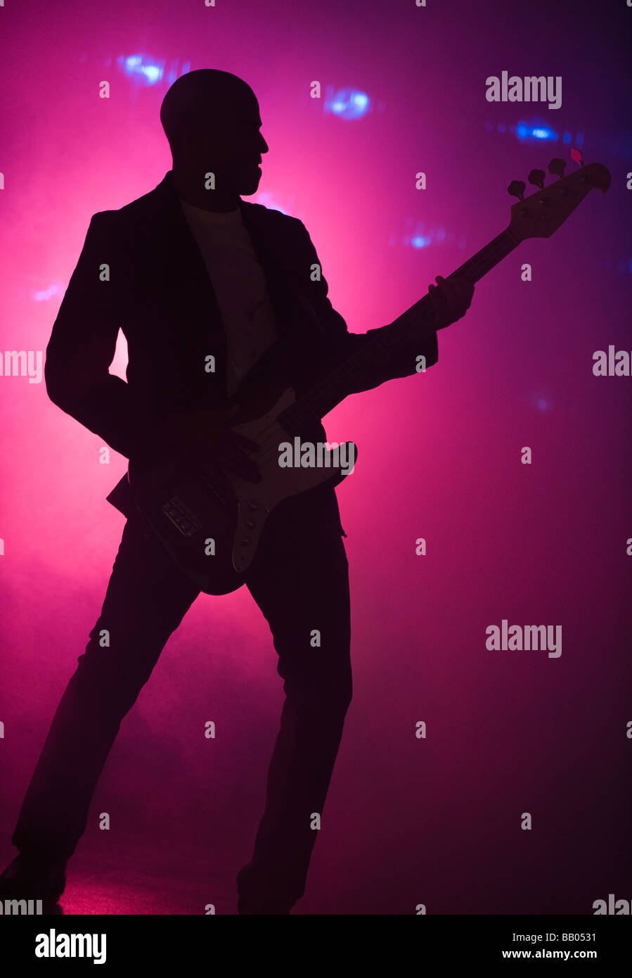 African American man playing guitar at nightclub Stock Photo - Alamy