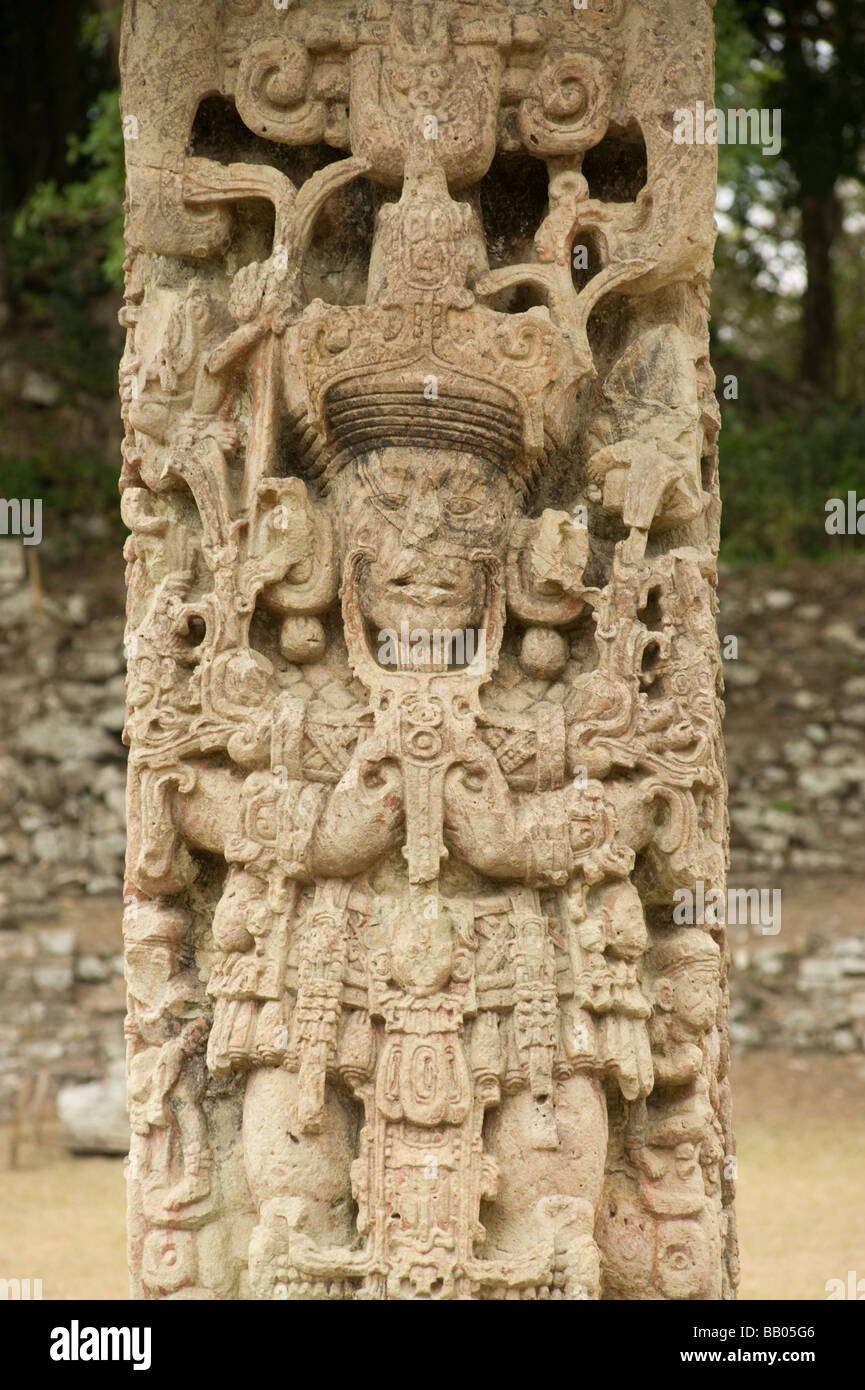 Copan Ruinas Mayan archaeological  park, Honduras. Stock Photo