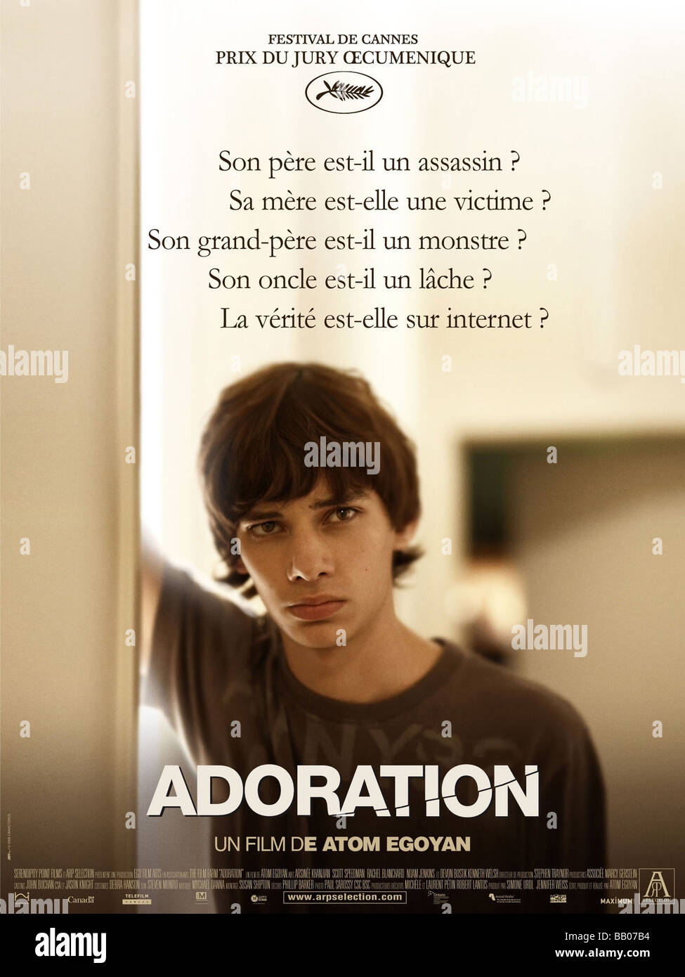 Adoration Year : 2008  Director : Atom Egoyan Devon Bostick Movie poster Stock Photo
