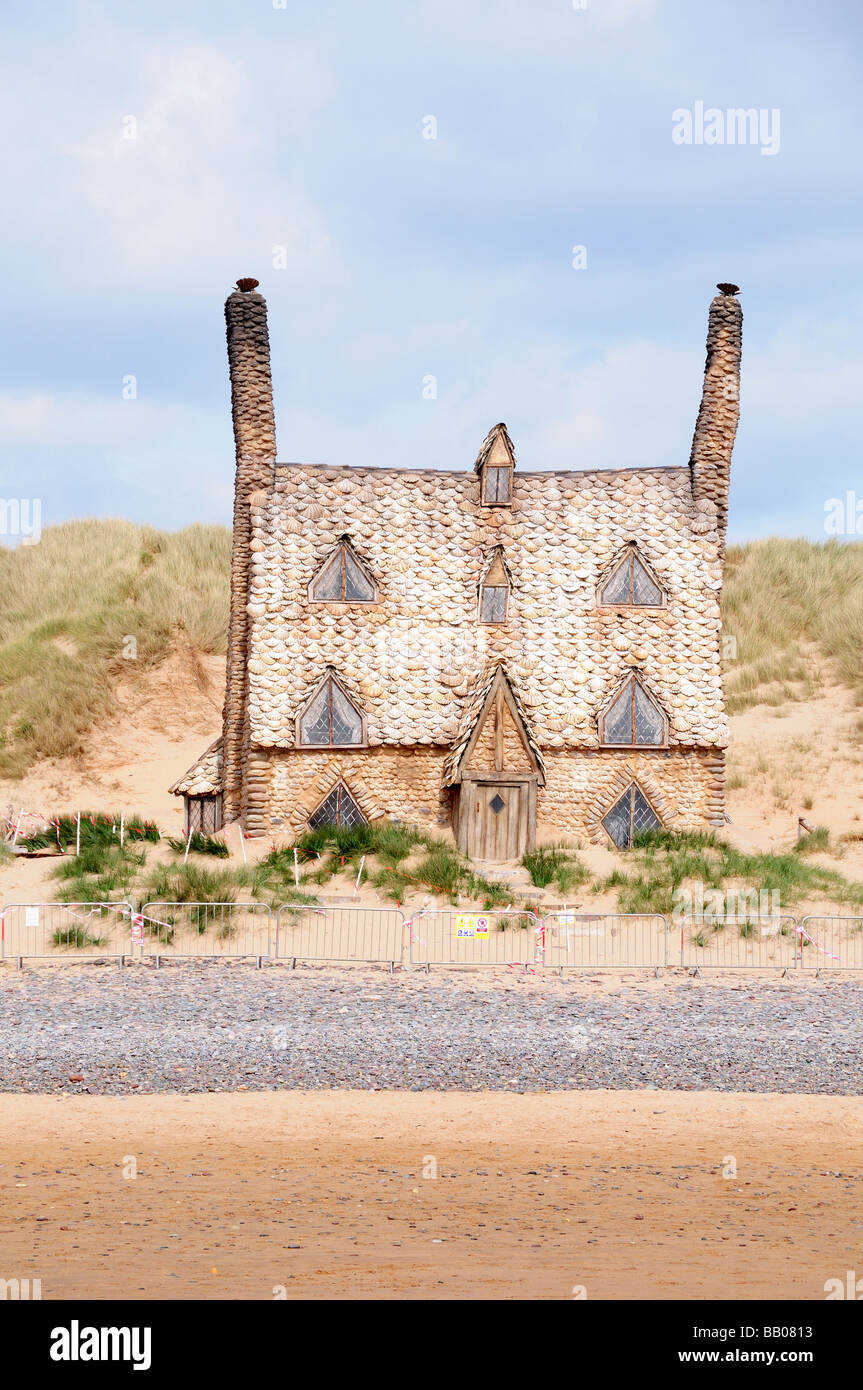 Shell cottage film set for the Harry Potter film Deathly Hallows Freshwater West Pembrokeshire Wales UK Stock Photo