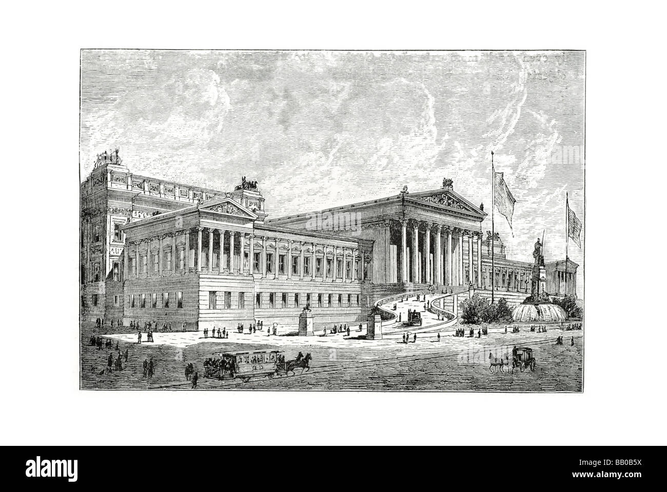 Parliament House Vienna Austrian Building Hohes Haus Stock Photo