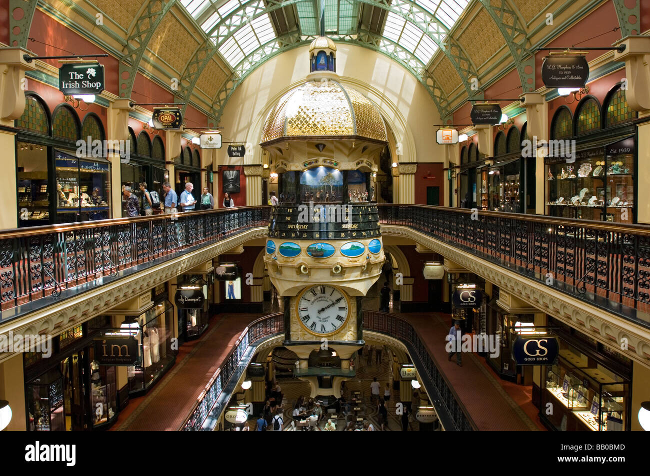 Queen Victoria Mall and Great Australian Clock, Sydney, Australia Stock
