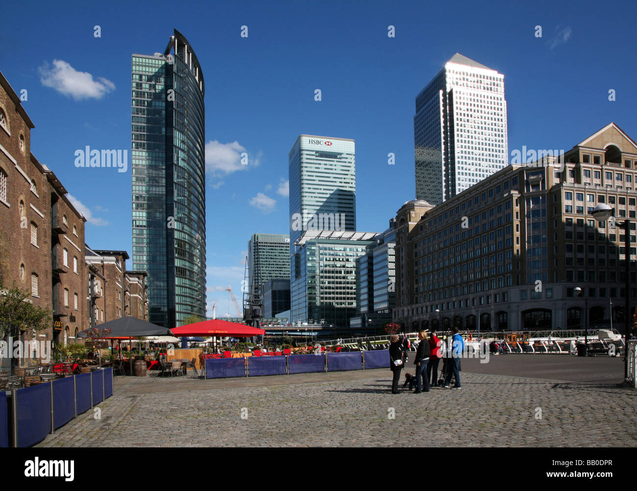England London Canary Wharf West India Quay a popular restaurant area