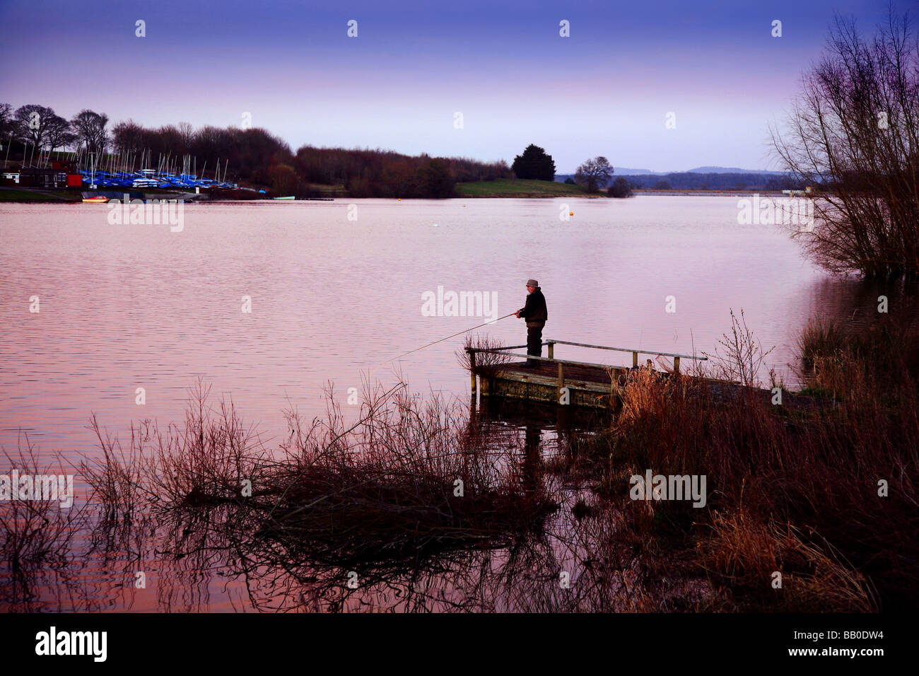 Fishing on Sutton Bingham Reservoir, a popular place for fishing and