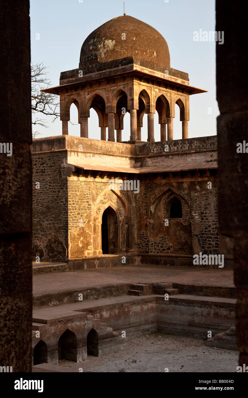 Baz Bahadurs Palace at the Ruins of Mandu in Madhya Pradesh India Stock Photo