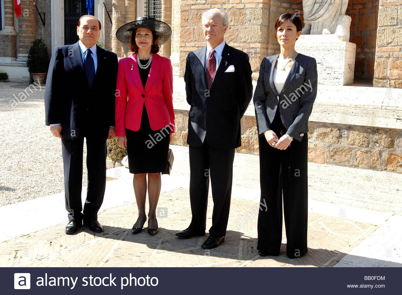 Silvio Berlusconi Silvia Of Sweden Carl Xvi Gustav King Of Sweden Stock Photo Alamy
