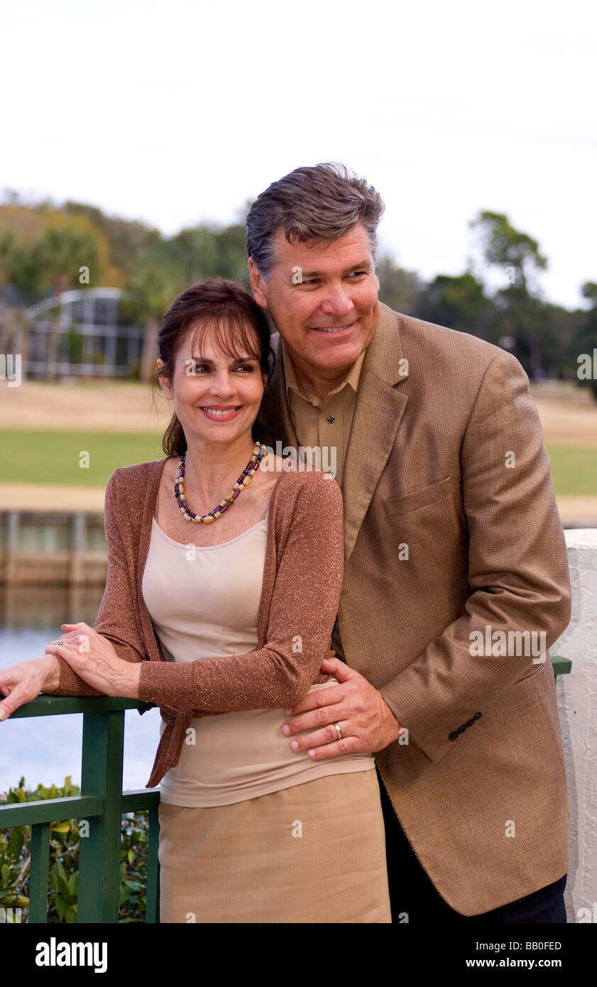 Portrait happy couple on porch hi-res stock photography and images - Alamy