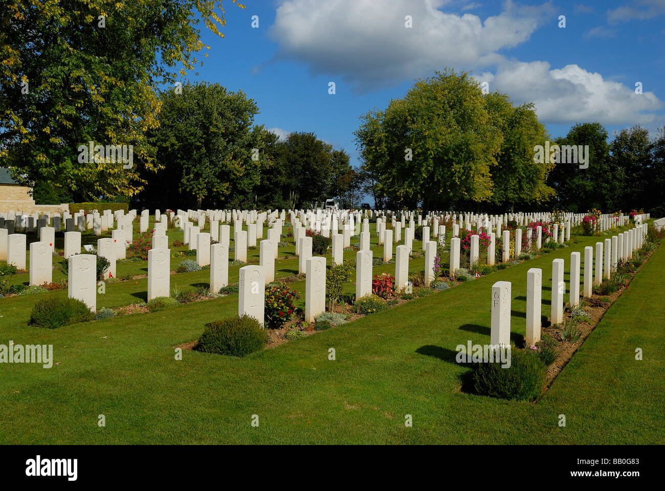 Canadian cemetery of Bény-sur-Mer, Normandy Stock Photo
