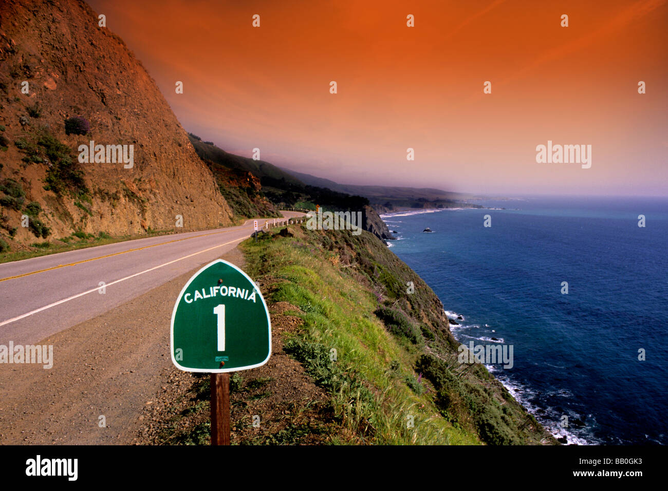 Pacific Coast Highway California Route 1 Scenic near Big Sur California ...