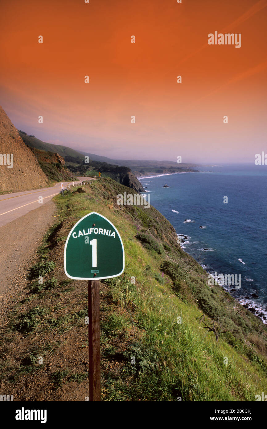 Pacific Coast Highway California Route 1 Scenic near Big Sur California ...