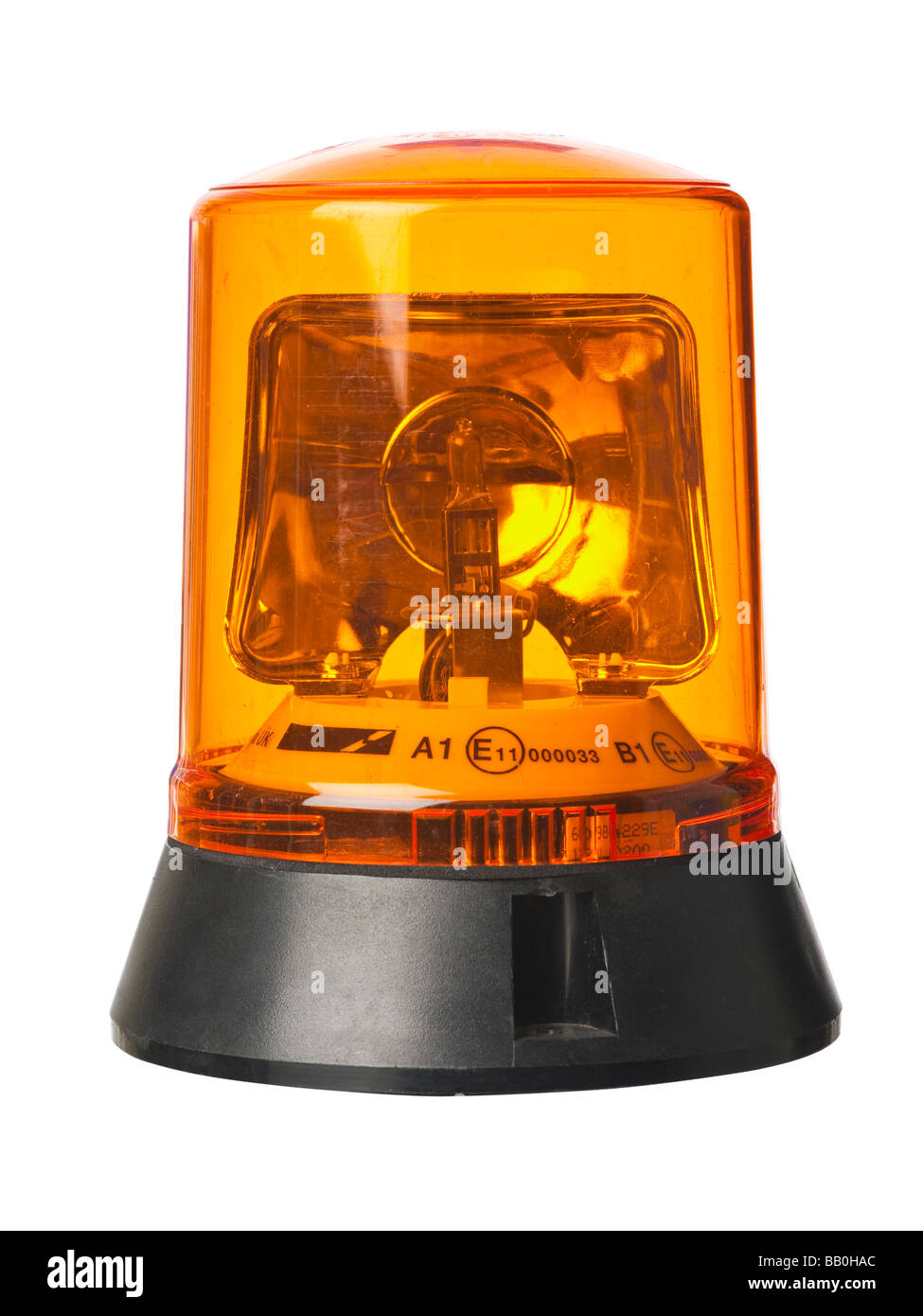 Orange Emergency siren warning light Stock Photo