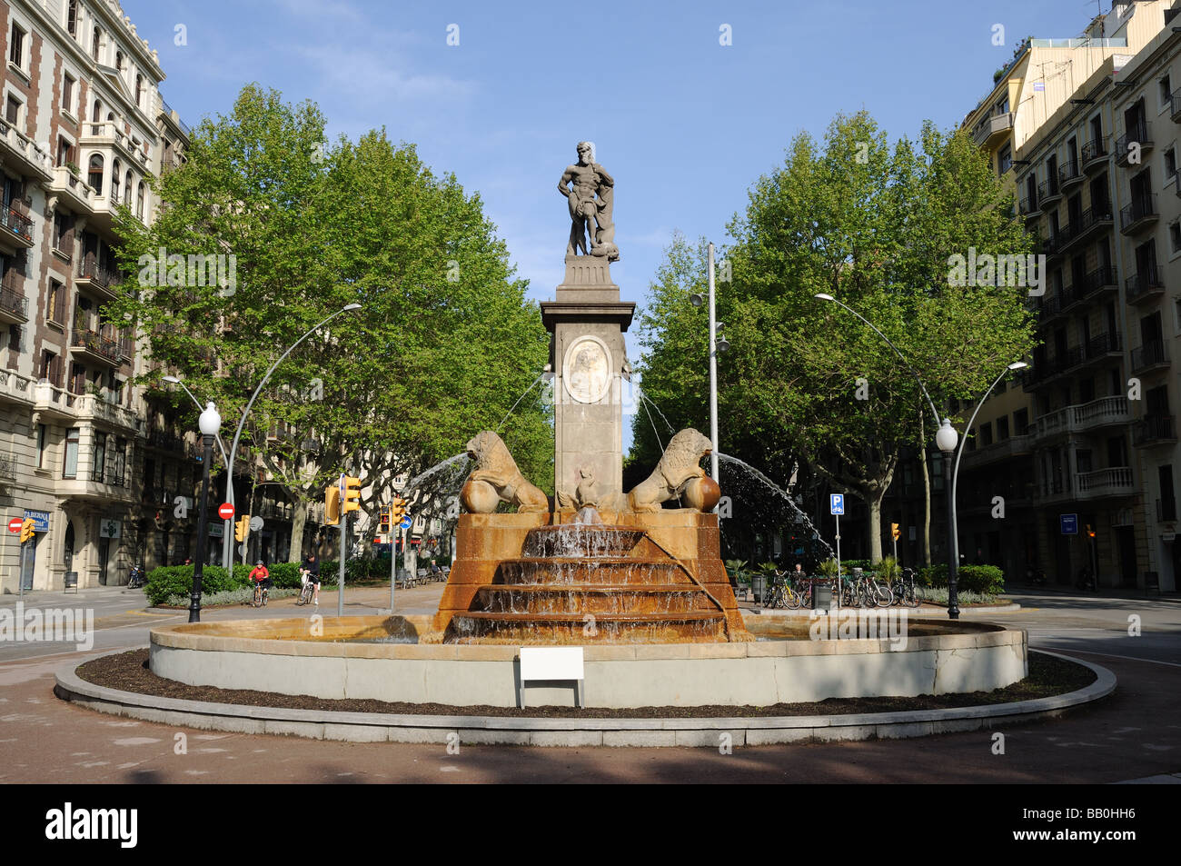 Fountain in the city of Barcelona, Spain Stock Photo Alamy