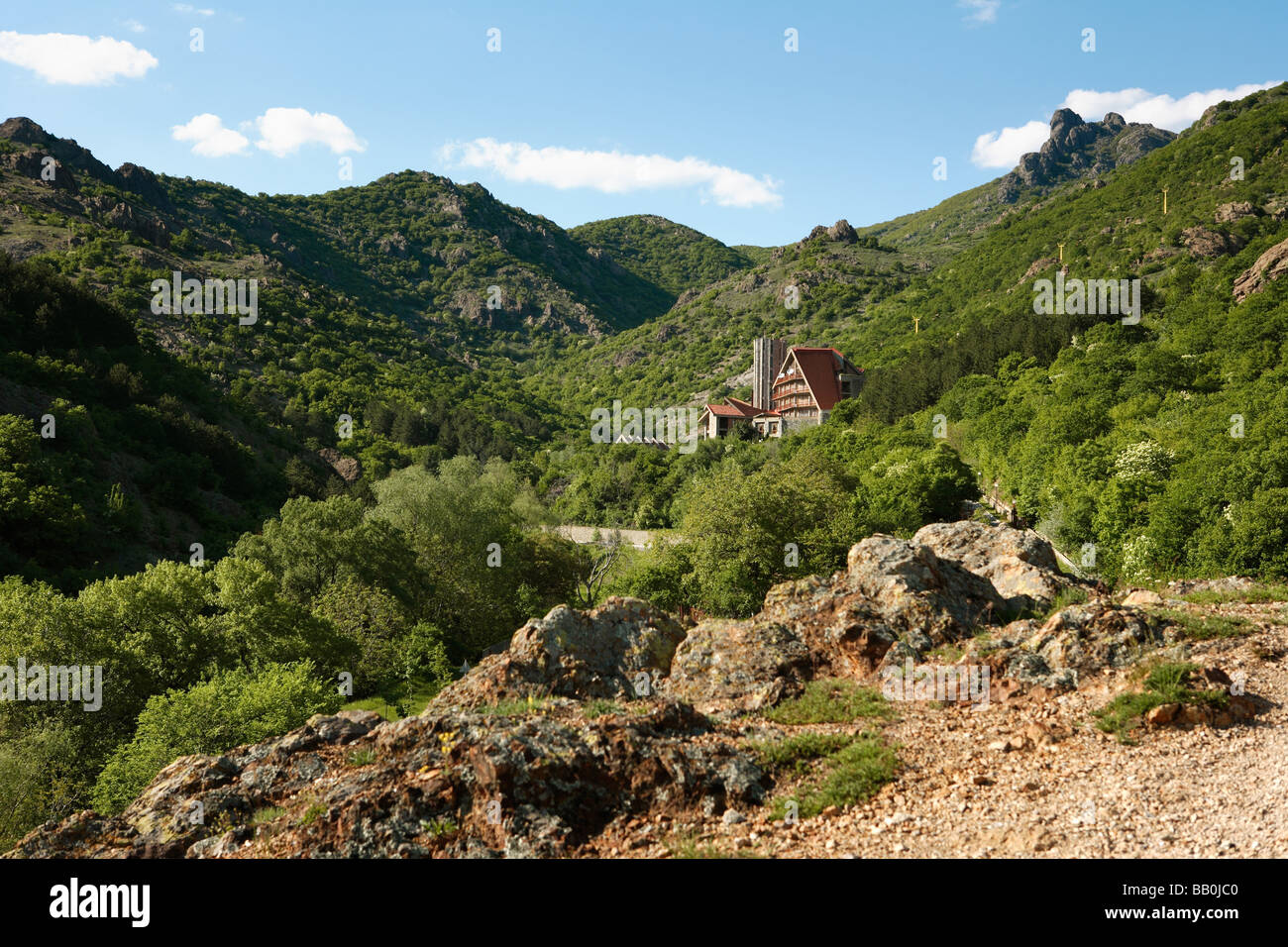 View from the Sinite kamani nature park near the town of Sliven Bulgaria Stock Photo