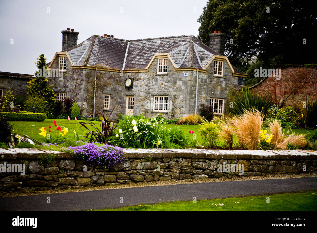 Golf house of Adare Manor house in County limerick Ireland showing landscaped gardens and walking paths Stock Photo