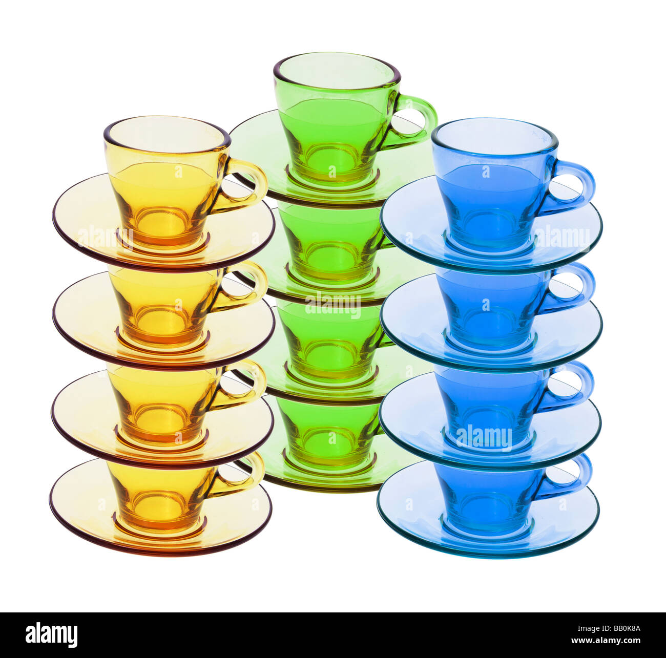 Stacks of Tea Cups and Saucers Stock Photo Alamy