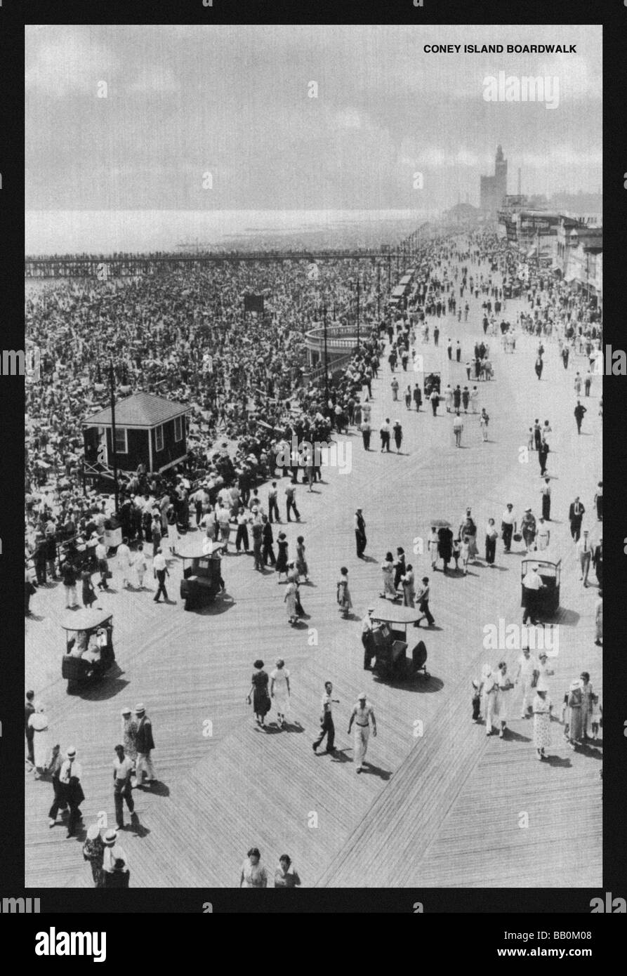 Coney Island Boardwalk Stock Photo Alamy