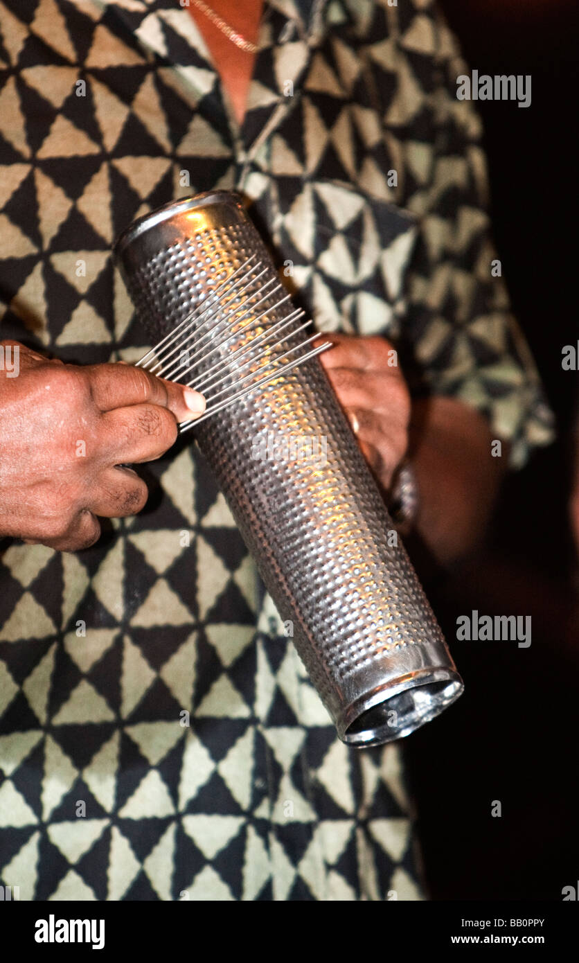 Grater Style Percussion Instrument Les Romantiques Island Band Gustavia Saint Barthelemy Day Stock Photo Alamy