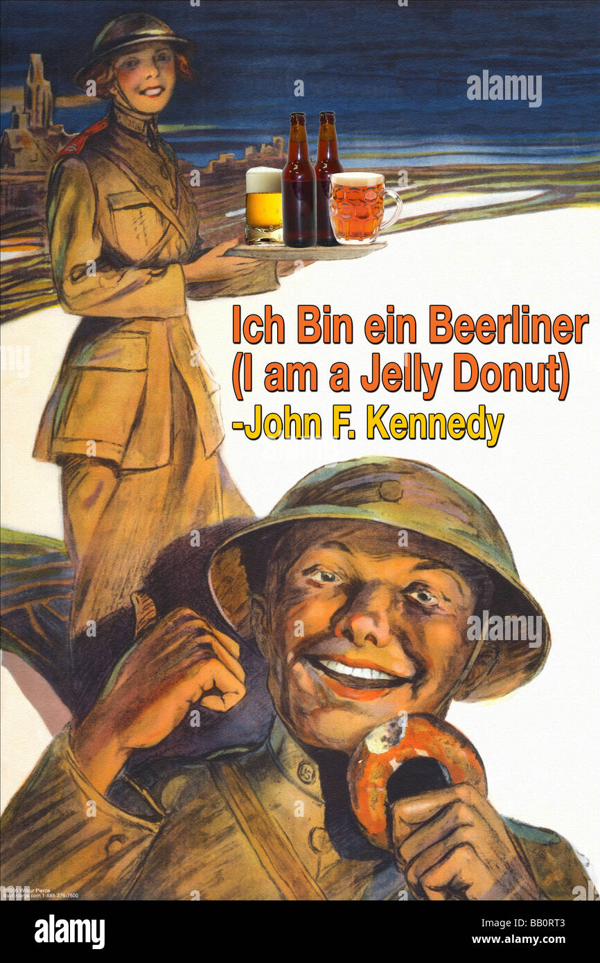 Ich Bin Einer Berliner I am a Jelly Donut Stock Photo Alamy
