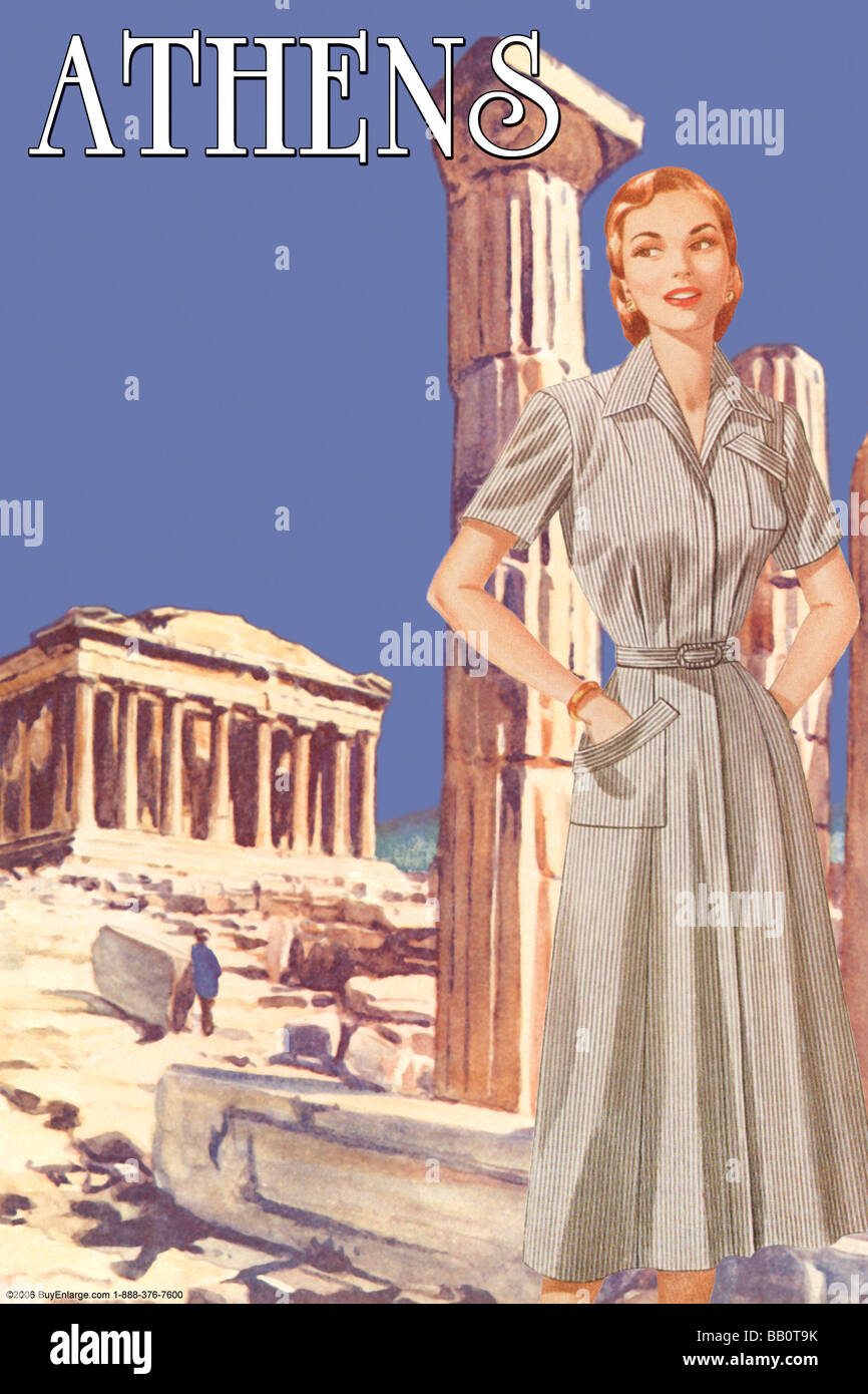 Athens 50's Fashion Tour I Stock Photo