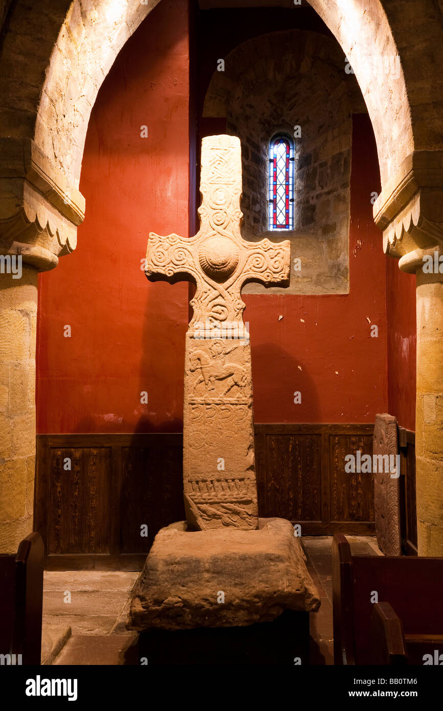 Dupplin Cross, St Serf's Church, Dunning, Scotland Stock Photo