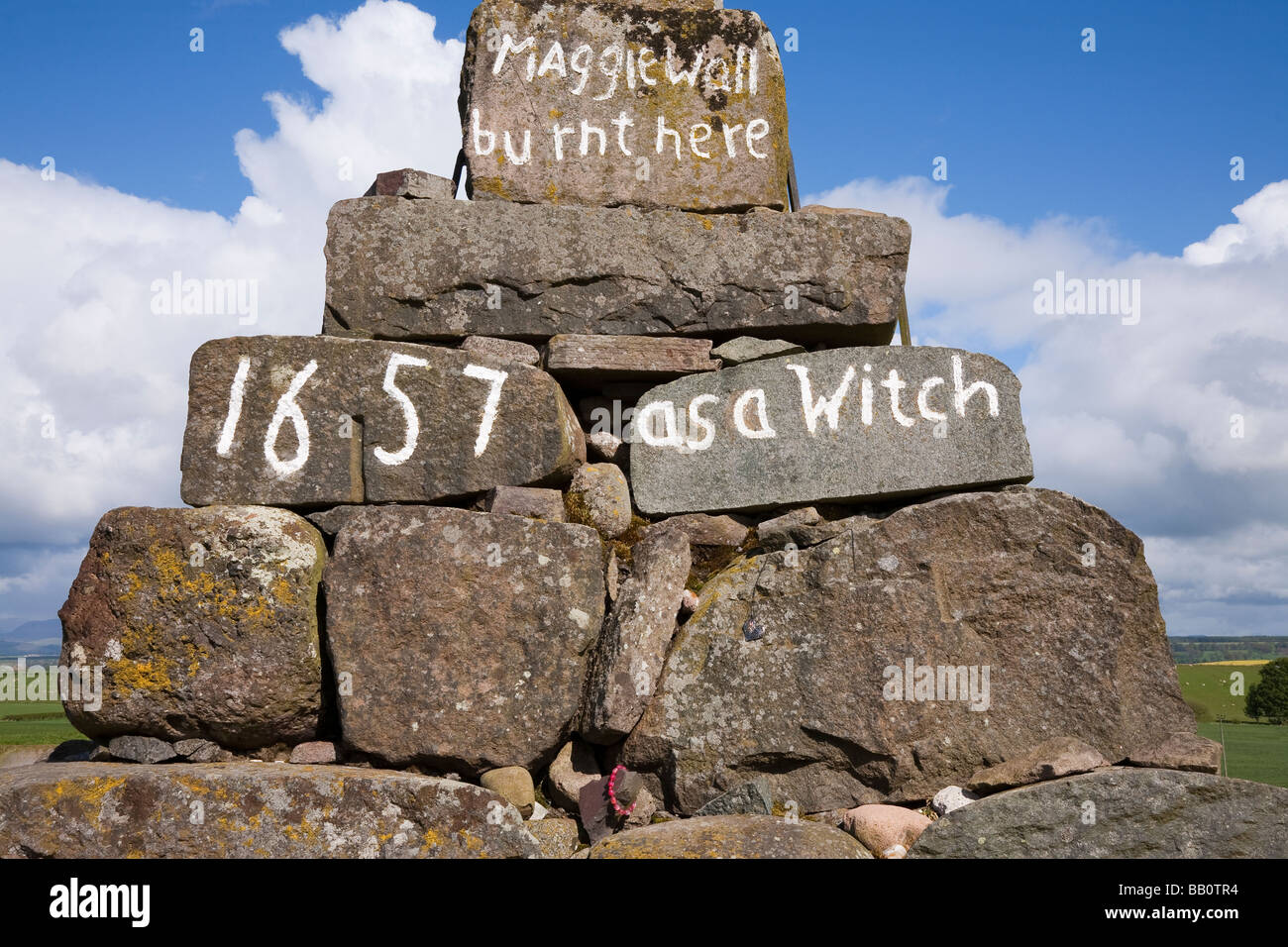 Witch Memorial, Dunning, Perth and Kinross, Scotland Stock Photo Alamy