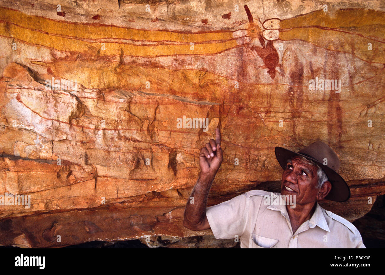 Aboriginal art site Kimberley Australia Stock Photo
