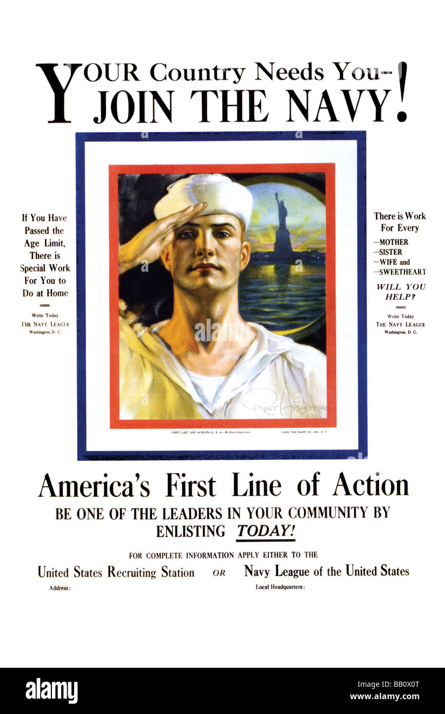 Your country needs you join the Navy! Stock Photo Alamy