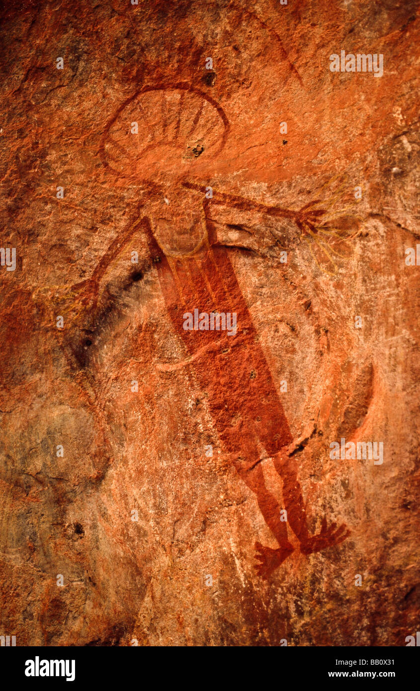 Aboriginal rock art Western Australia Stock Photo