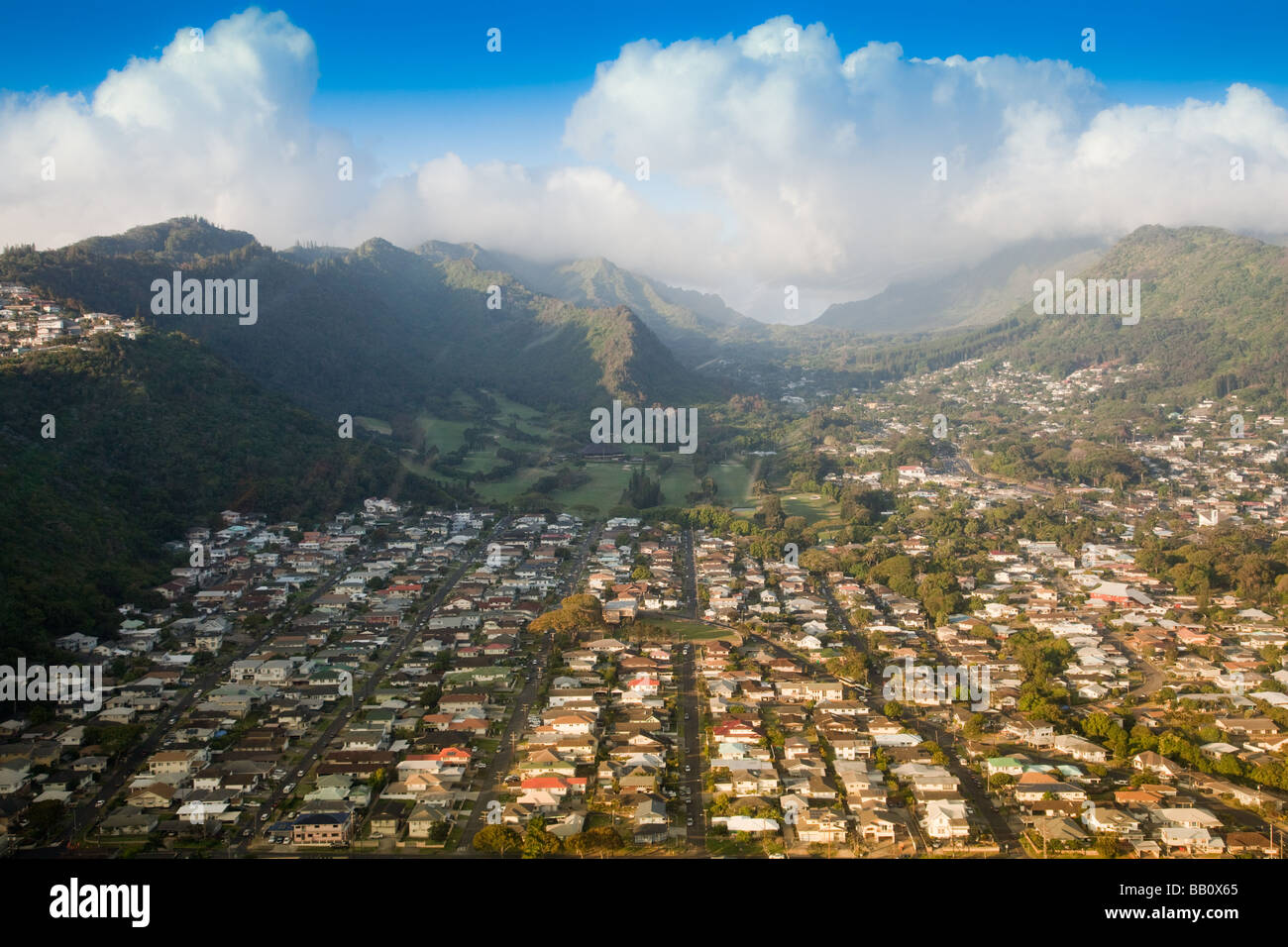 The Nuuanu Valley of Oahu, Hawaii, USA Stock Photo