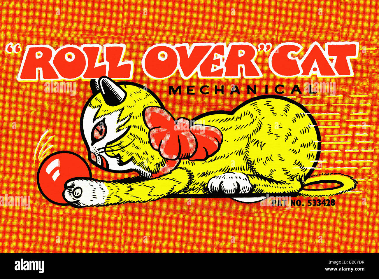 Roll Over Cat Stock Photo