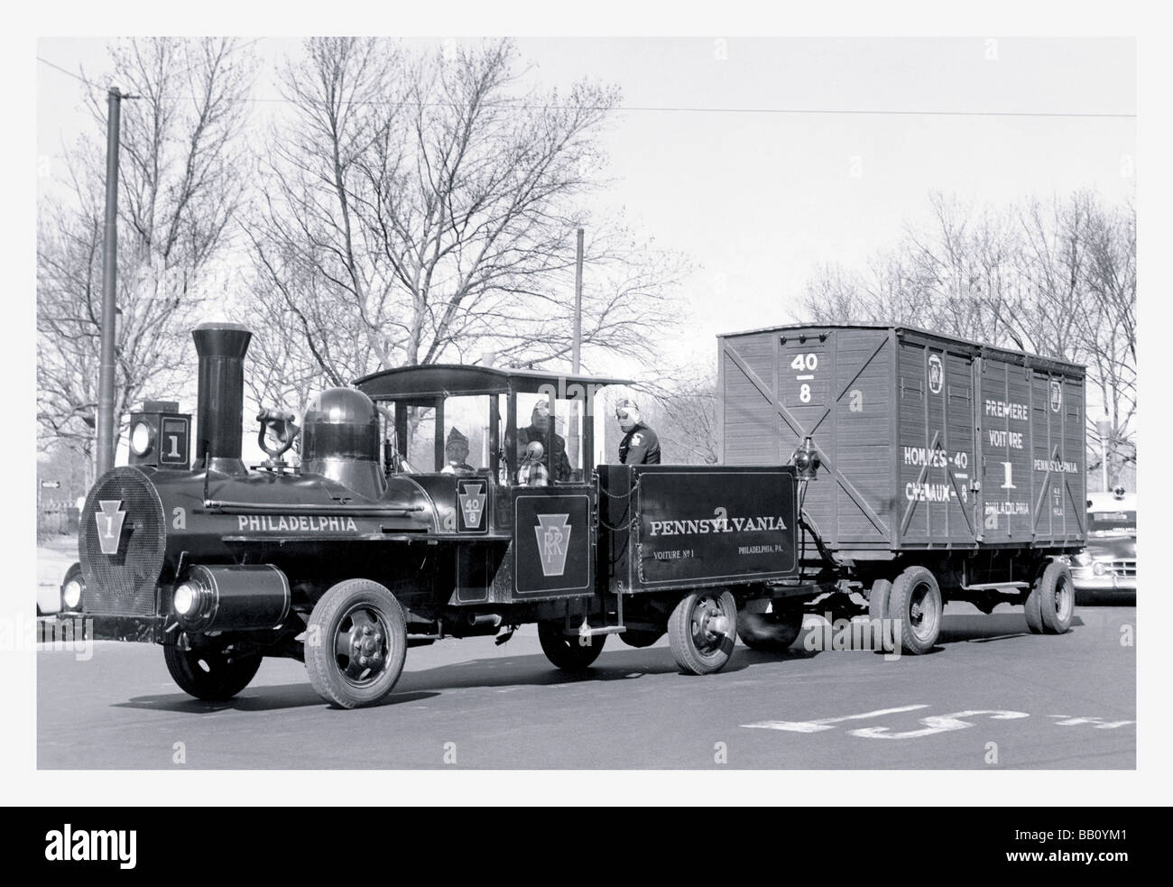 Car Pulling Train Car,Philadelphia,PA Stock Photo Alamy