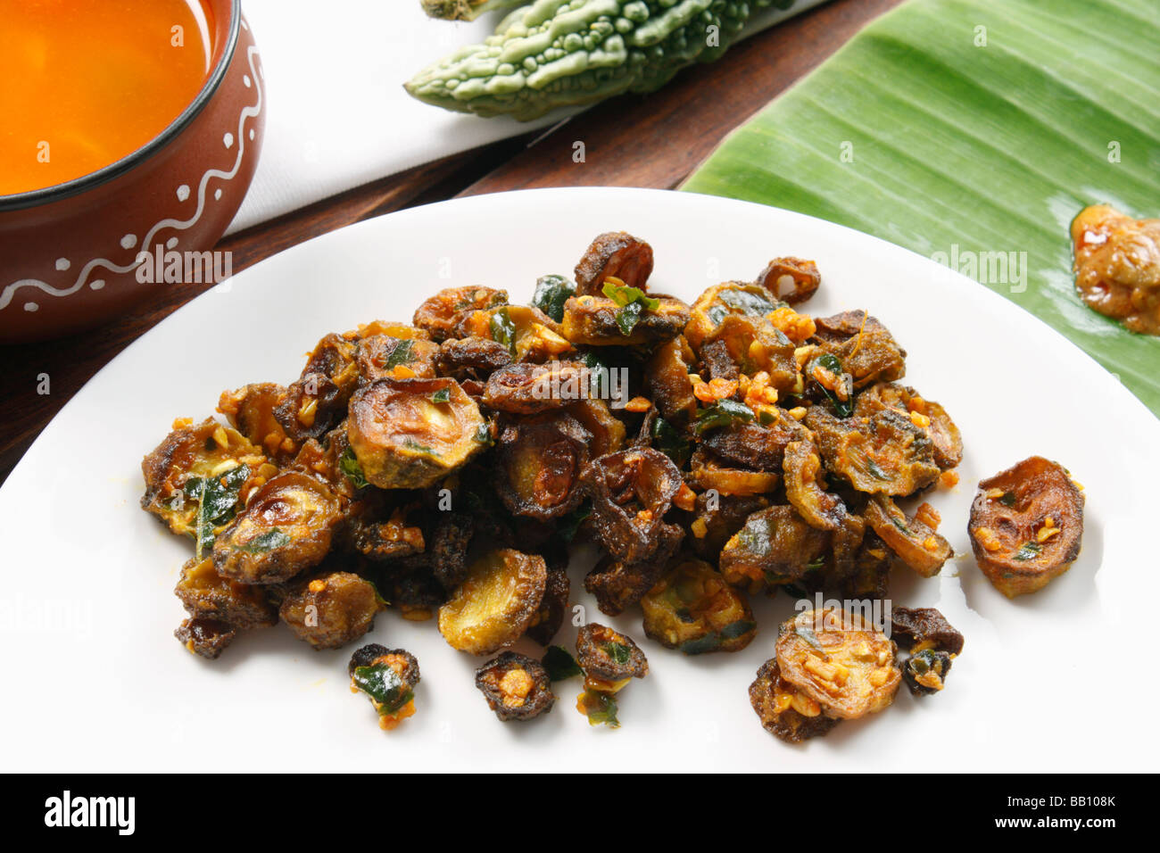 Bitter gourd fry is a dish from Tamil Nadu Stock Photo Alamy