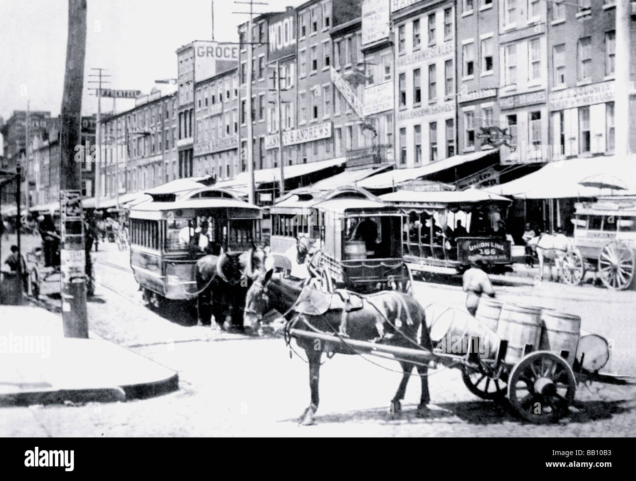 Horse Cart With Barrels,Philadelphia,PA Stock Photo Alamy
