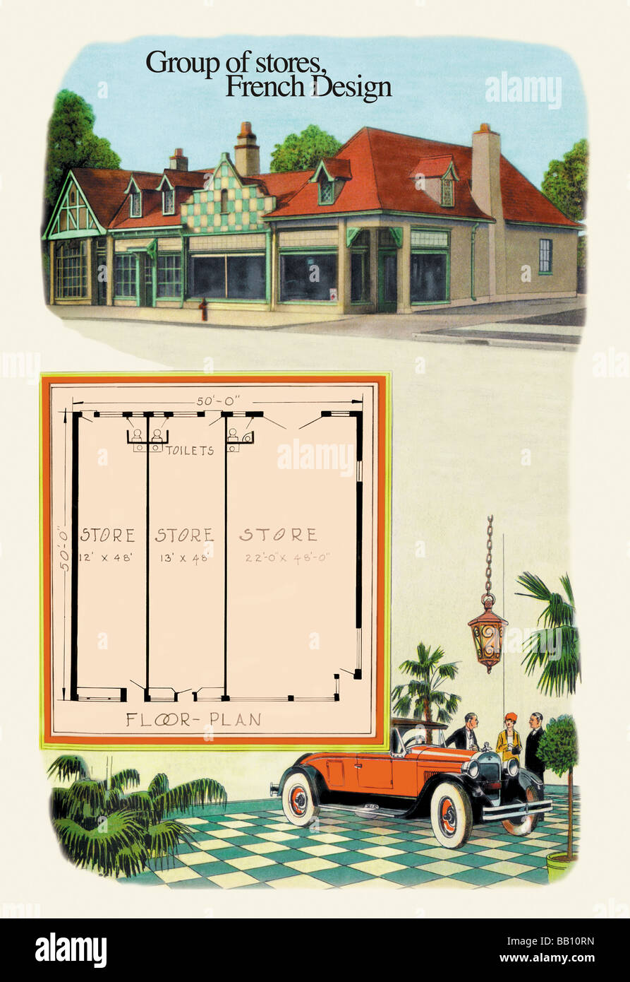 Group of Stores French Design Stock Photo Alamy