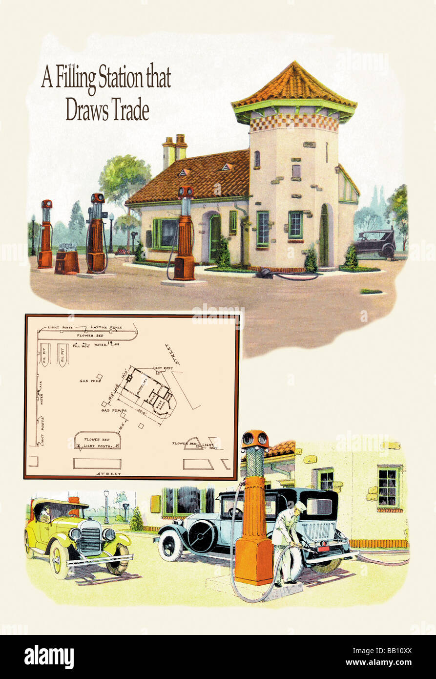 A Filling Station Stock Photo Alamy