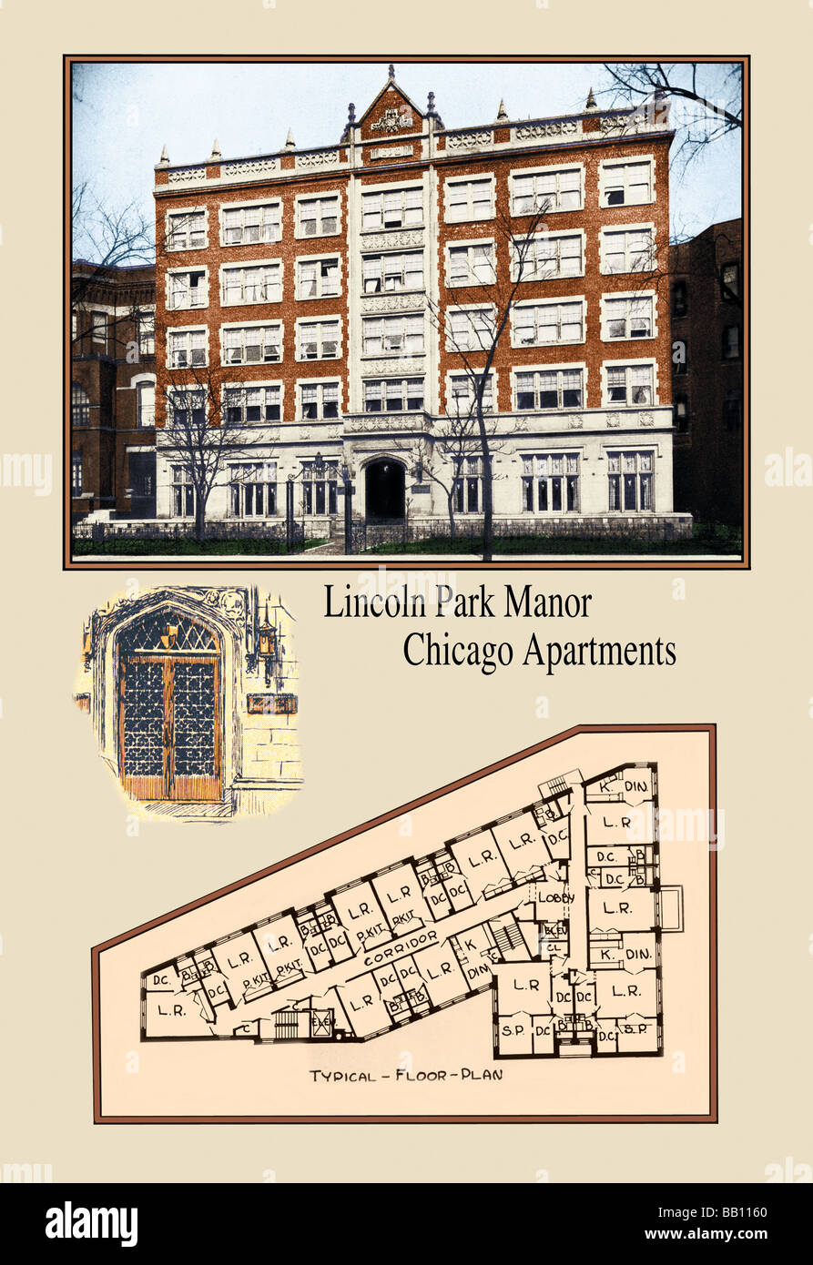 Lincoln Park Manor,Chicago Apartments Stock Photo Alamy