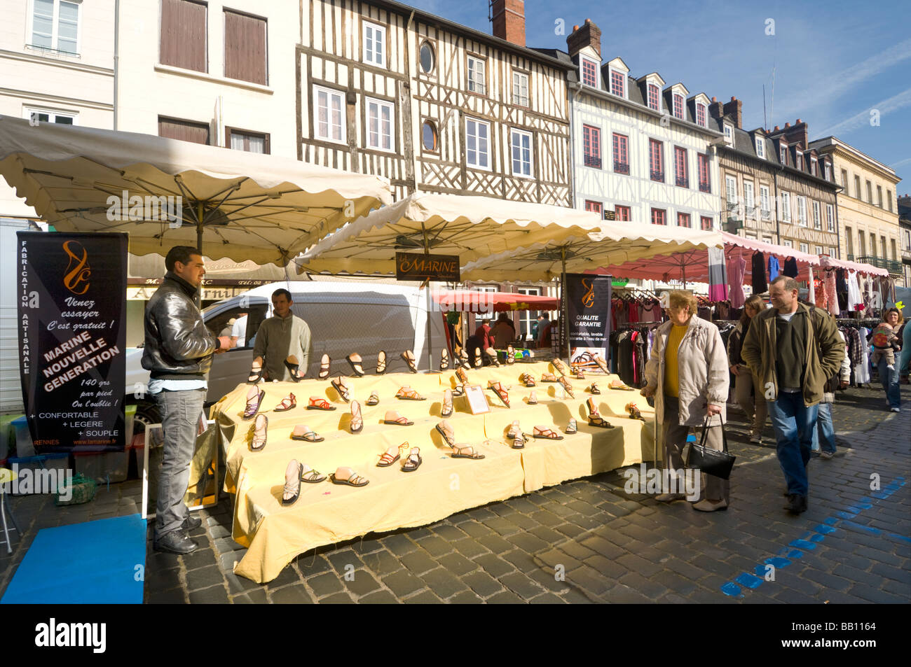 Market Pont Audemer Normandy France Stock Photo
