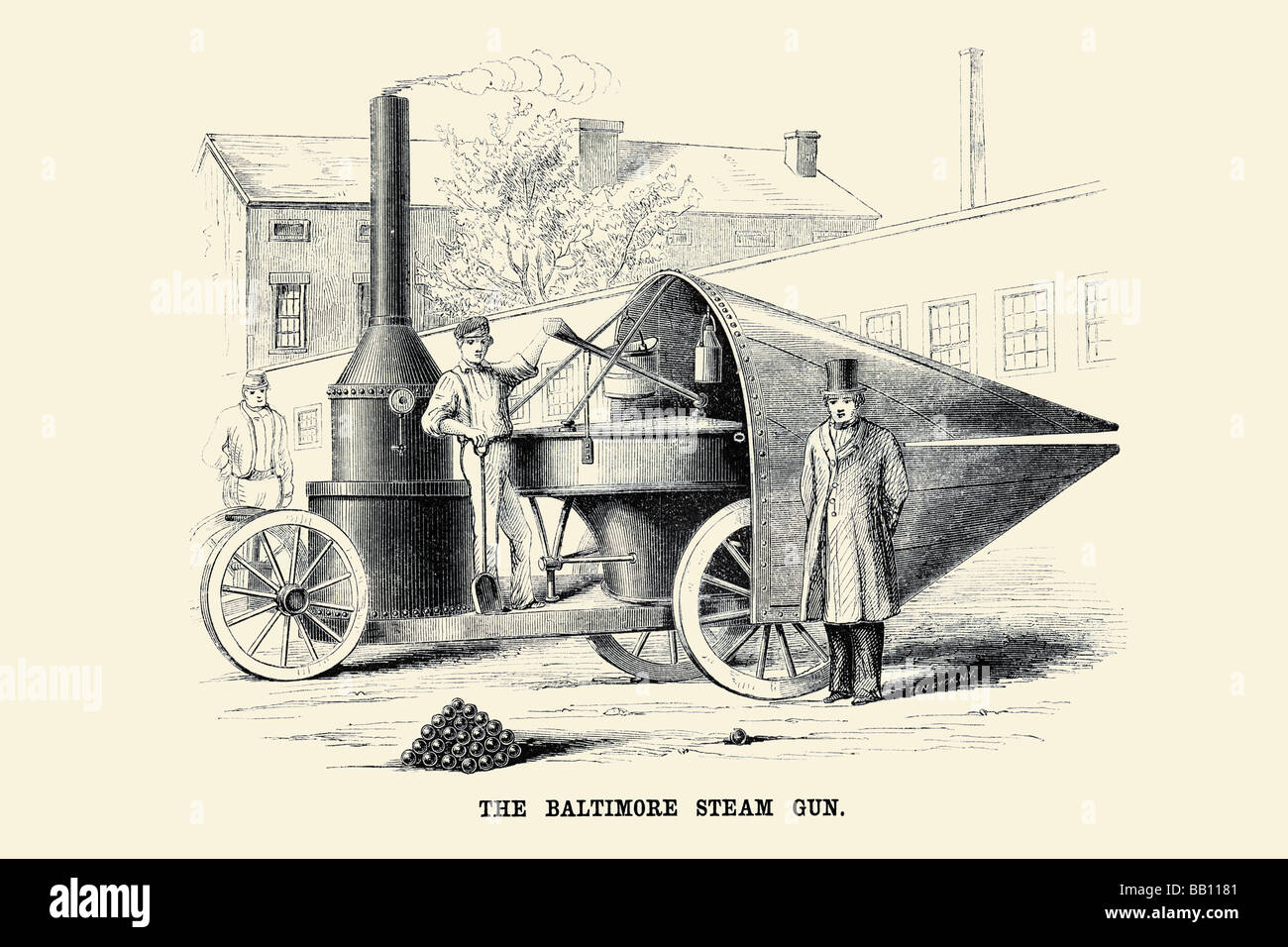 Baltimore Steam Gun Stock Photo