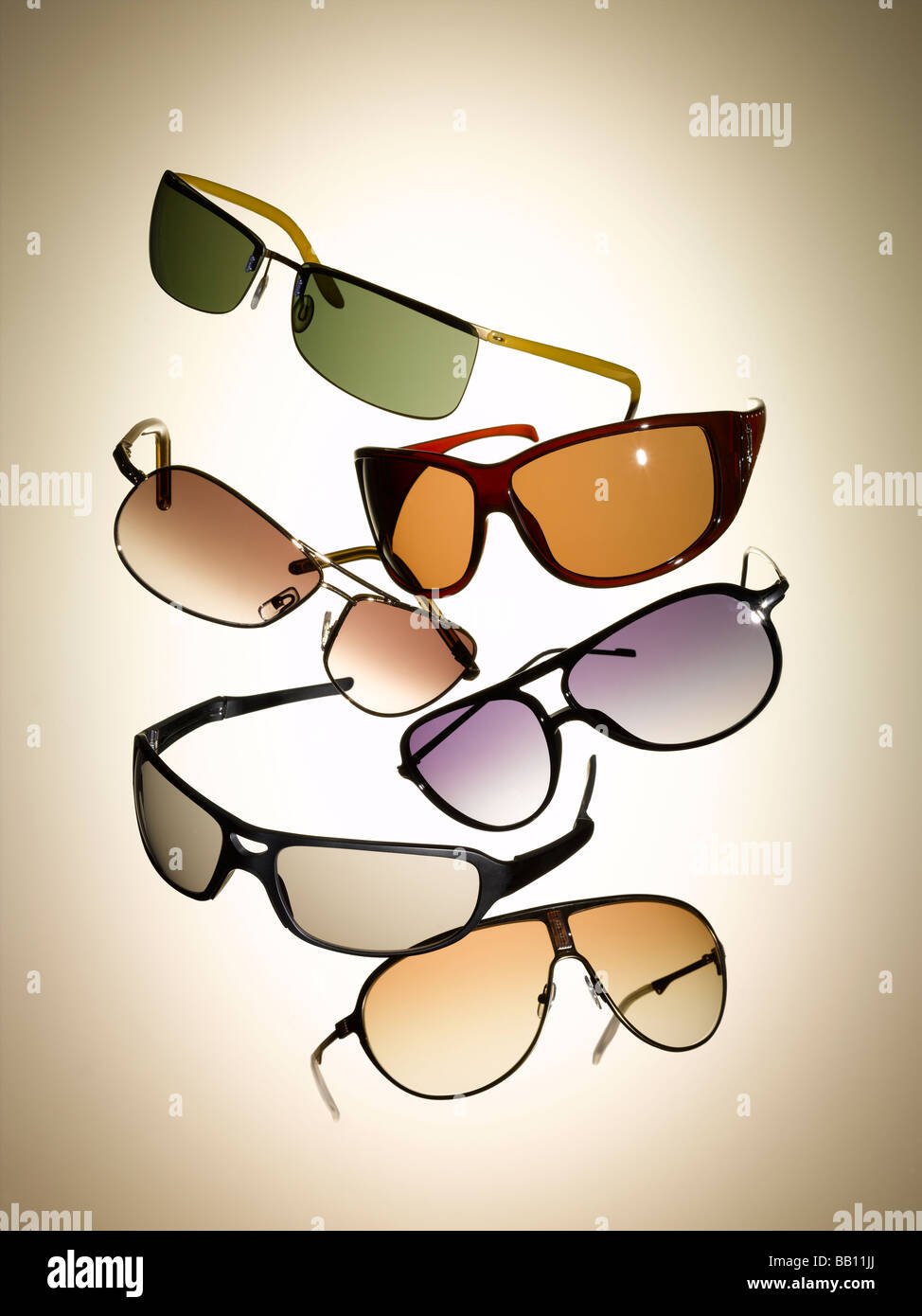 A collection of sun glasses Stock Photo