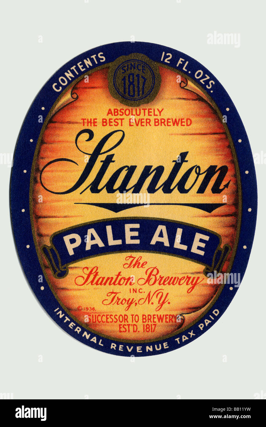 Stanton Pale Ale Beer Stock Photo