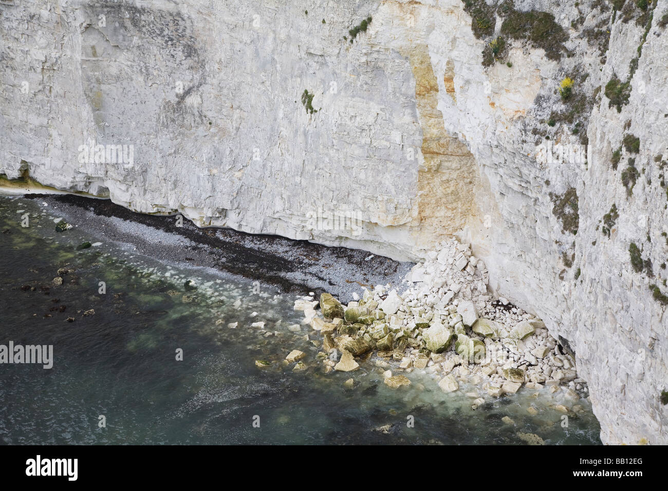Chalk cliffs Ballard Point near Old Harry Rocks, Dorset, England Stock ...