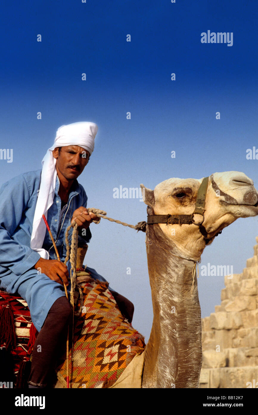 Walid Camel Rider Camel and local camel rider for tourists in front of the famous Great ...