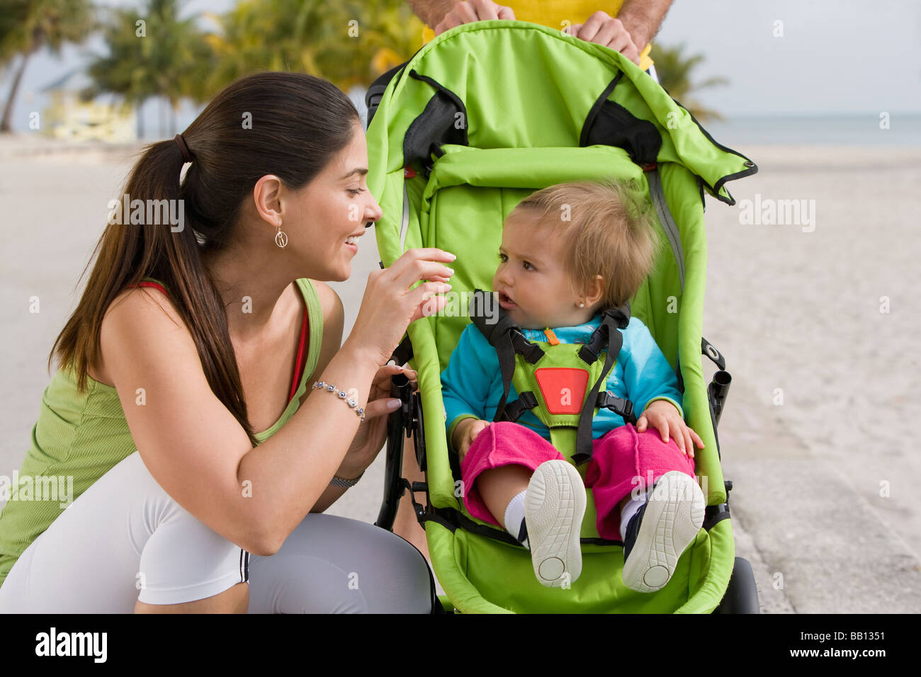 girl jogging stroller