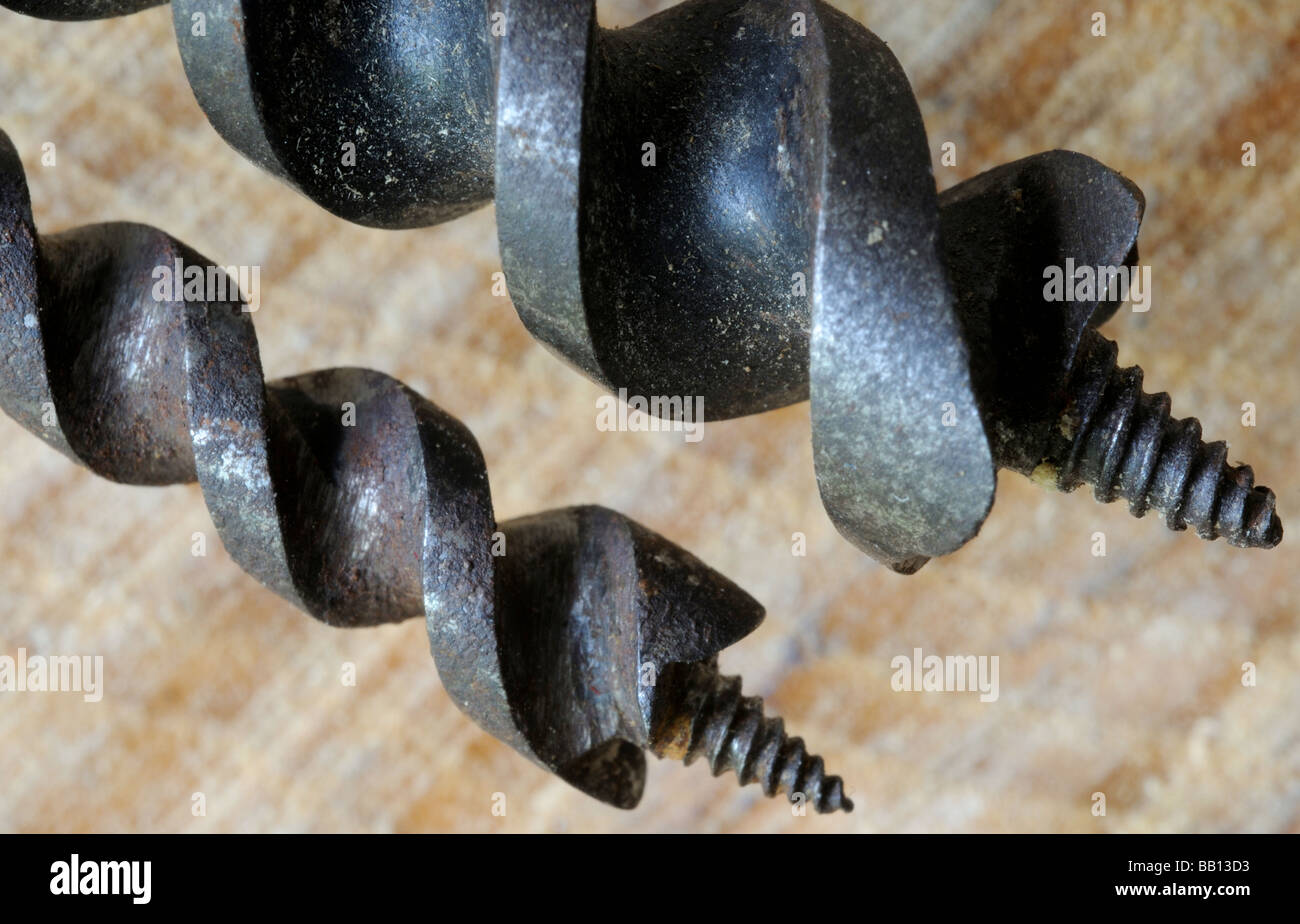A Close up of some old drill bits Stock Photo Alamy