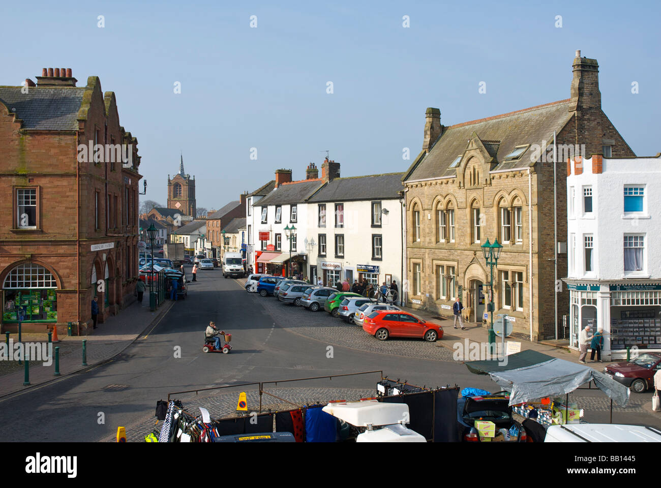 Market day in Brampton, Cumbria, England UK Stock Photo Alamy