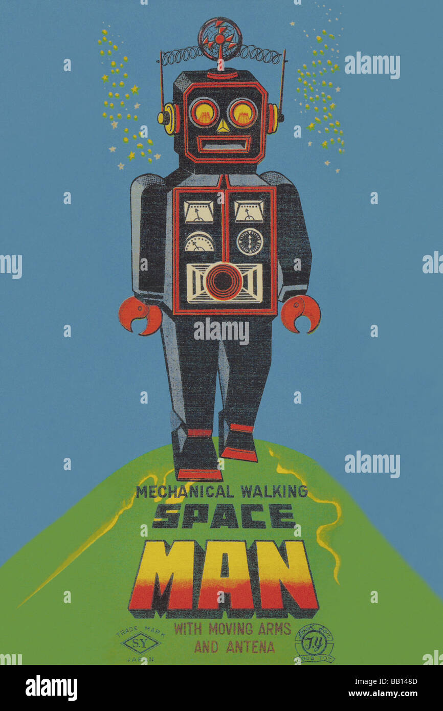 MECHANICAL WALKING SPACE MAN ブリキ ロボット Robot - Mechanical