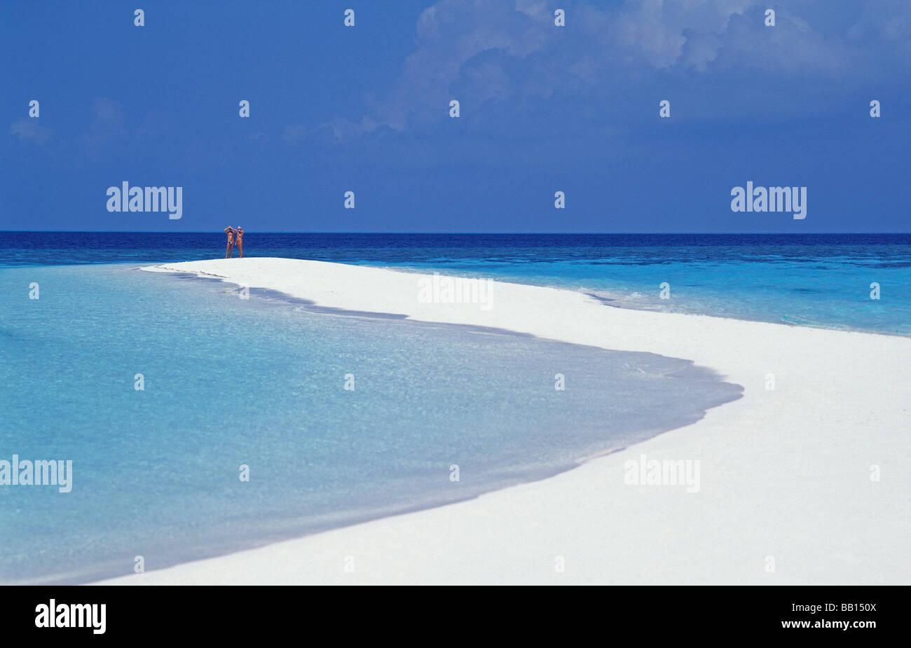 Tropical beach, the Maldives Stock Photo