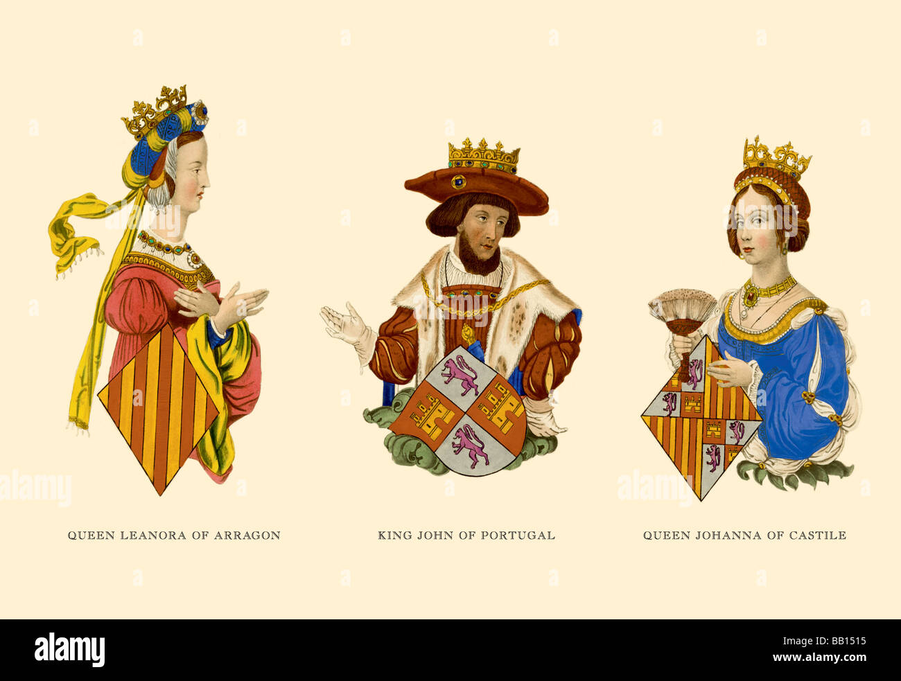 King John,and the Queens Leonora and Johanna Stock Photo Alamy
