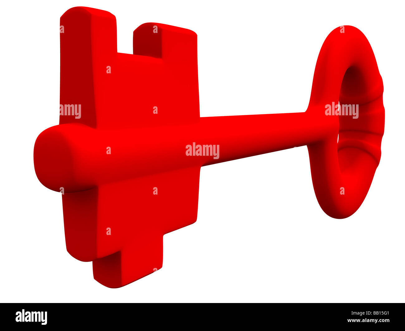 red key on white closeup Stock Photo - Alamy